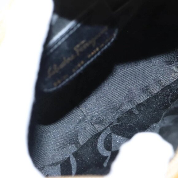 Salvatore Ferragamo Shoulder Bag Patent leather Gold Beige Auth 98765 - Picture 11 of 16